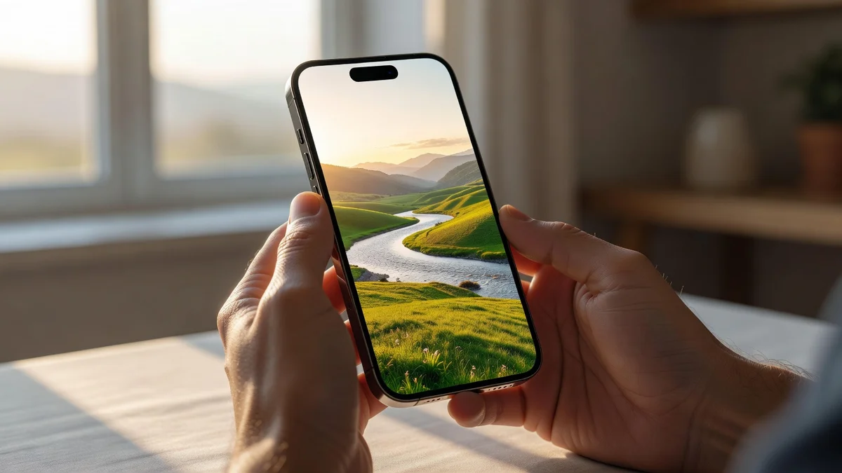 Capture d'écran affichée sur un iPhone