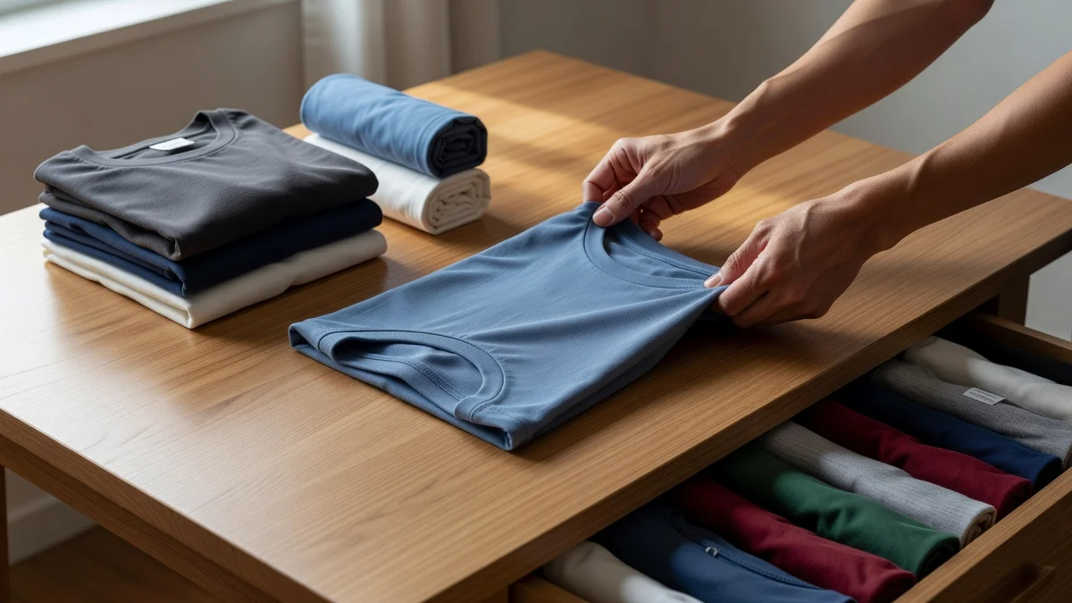 Comment bien plier un T-shirt