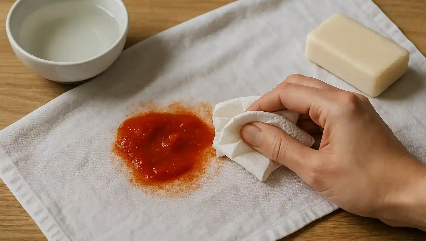 Comment enlever une tache de sauce tomate
