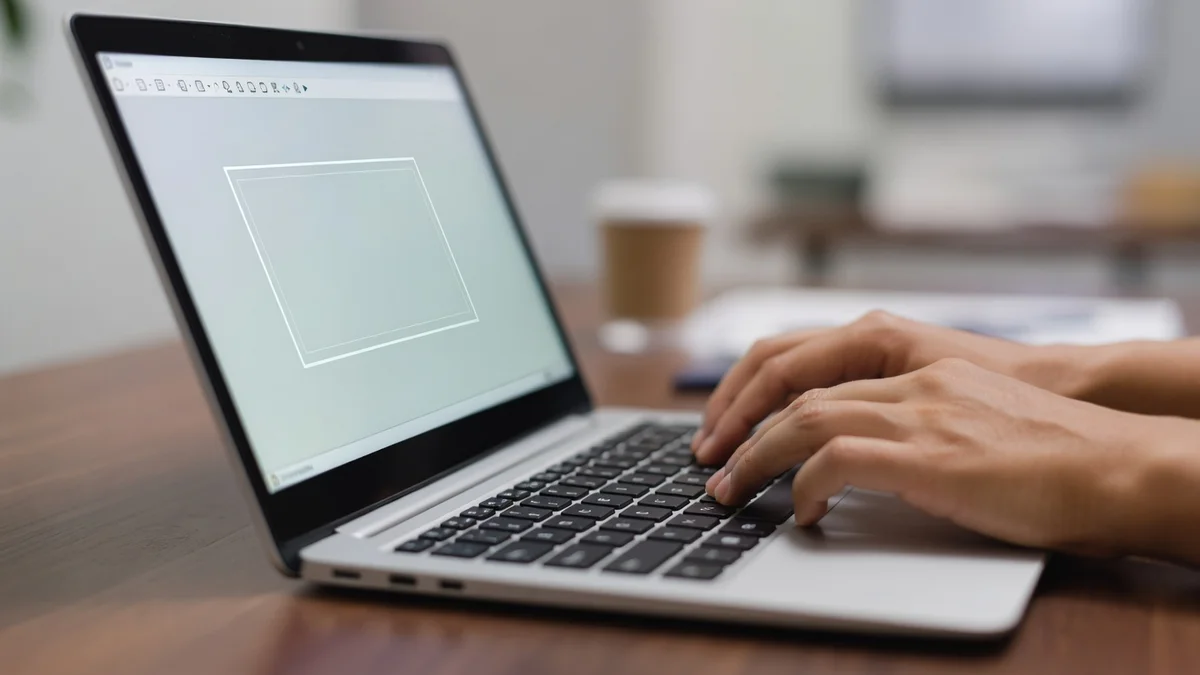 Interface Windows avec une capture d'écran en surbrillance