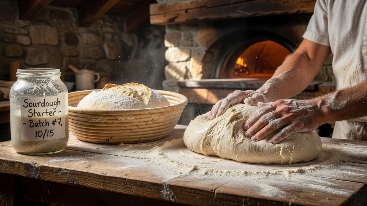 Pain maison doré cuit en cocotte