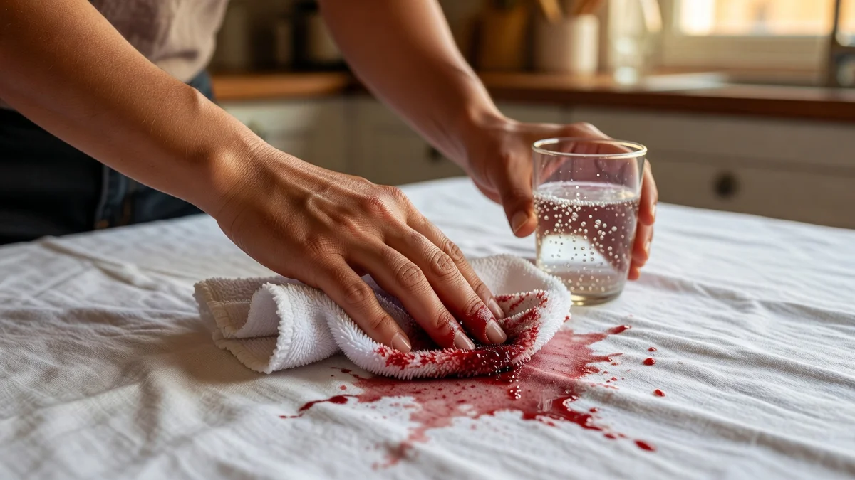 Comment nettoyer une tache de vin rouge
