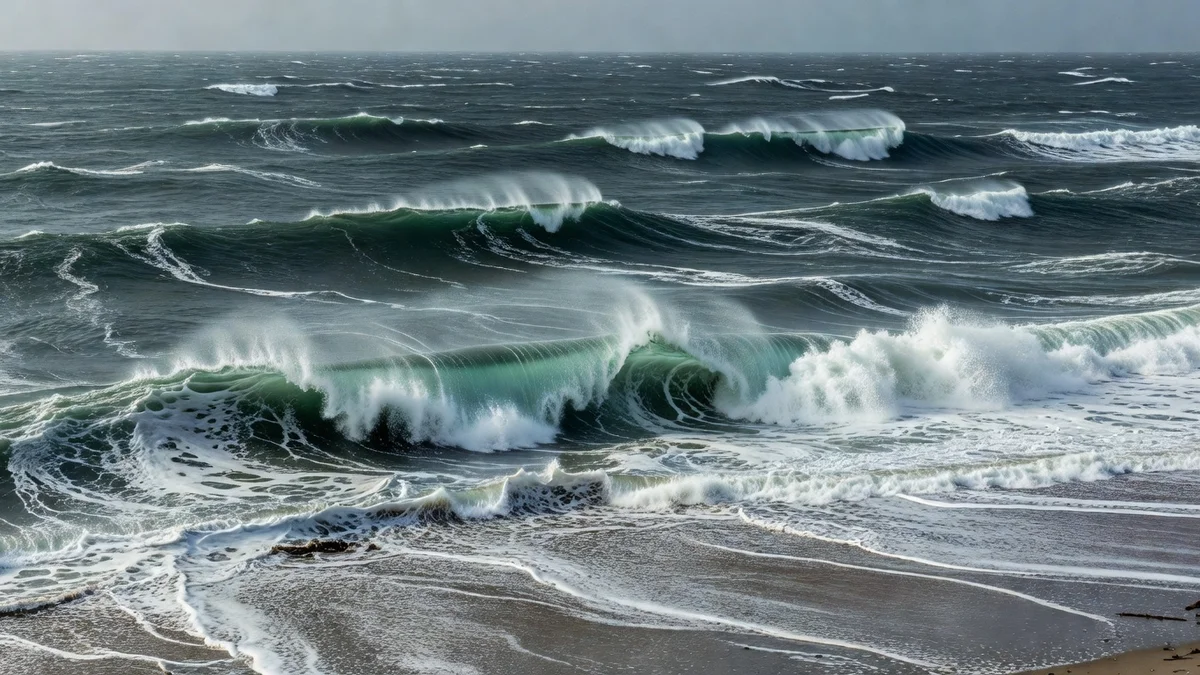 Vagues s'écrasant sur une côte rocheuse