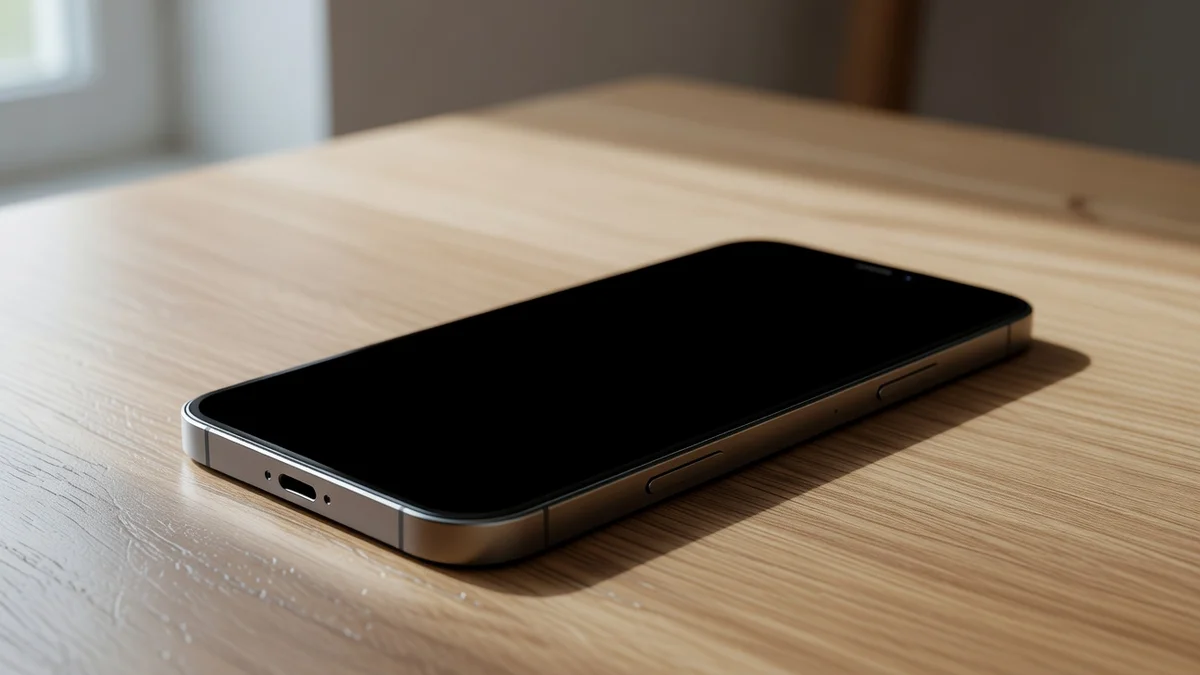 Écran noir d'un iPhone
