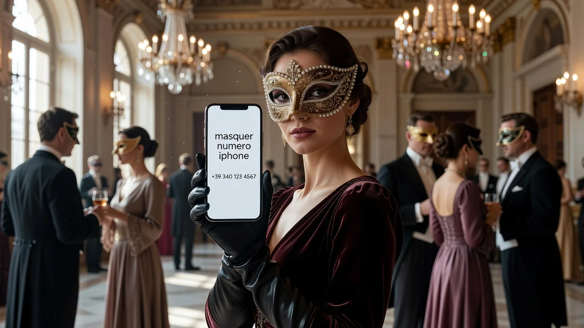 Icône téléphone masquant le numéro