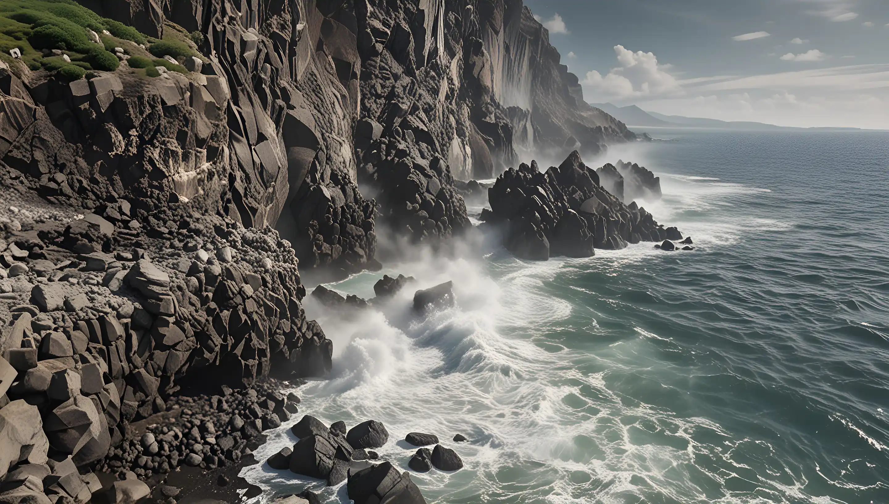 Vaste étendue d'océan montrant des vagues et reflets