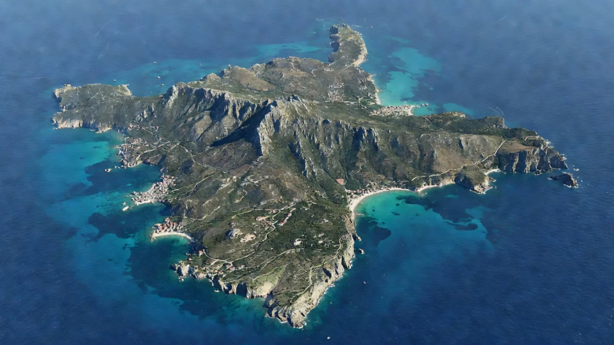 Carte de la Corse montrant les deux départements 2A et 2B avec leurs codes postaux commençant par 20