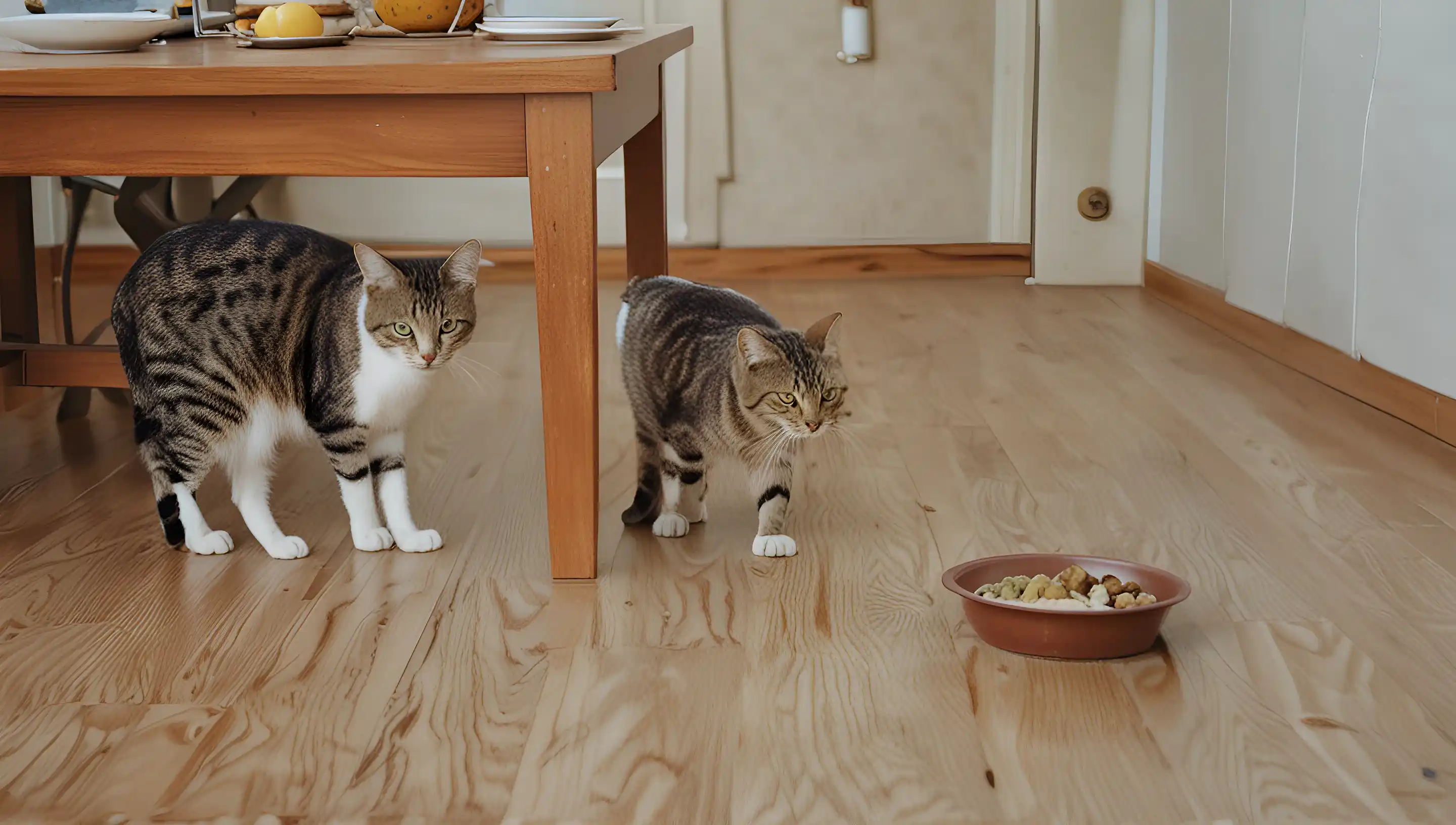 Chat refusant de manger dans une gamelle