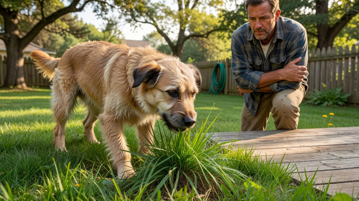 Pourquoi mon chien mange de l'herbe