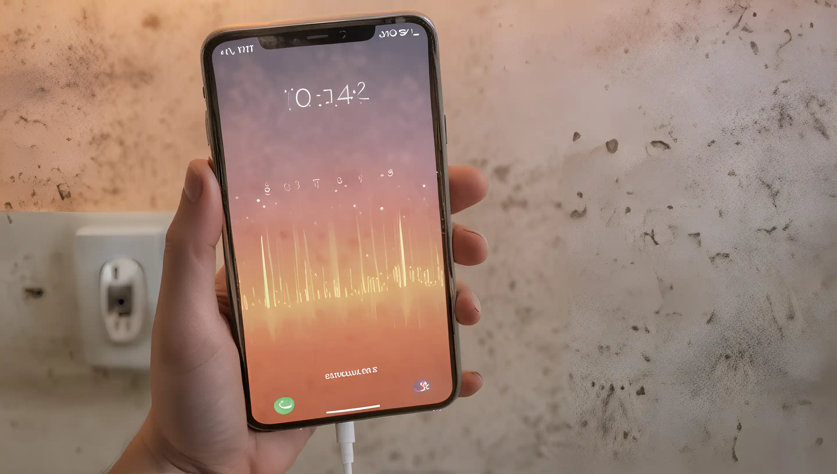 Smartphone chauffant posé sur une table