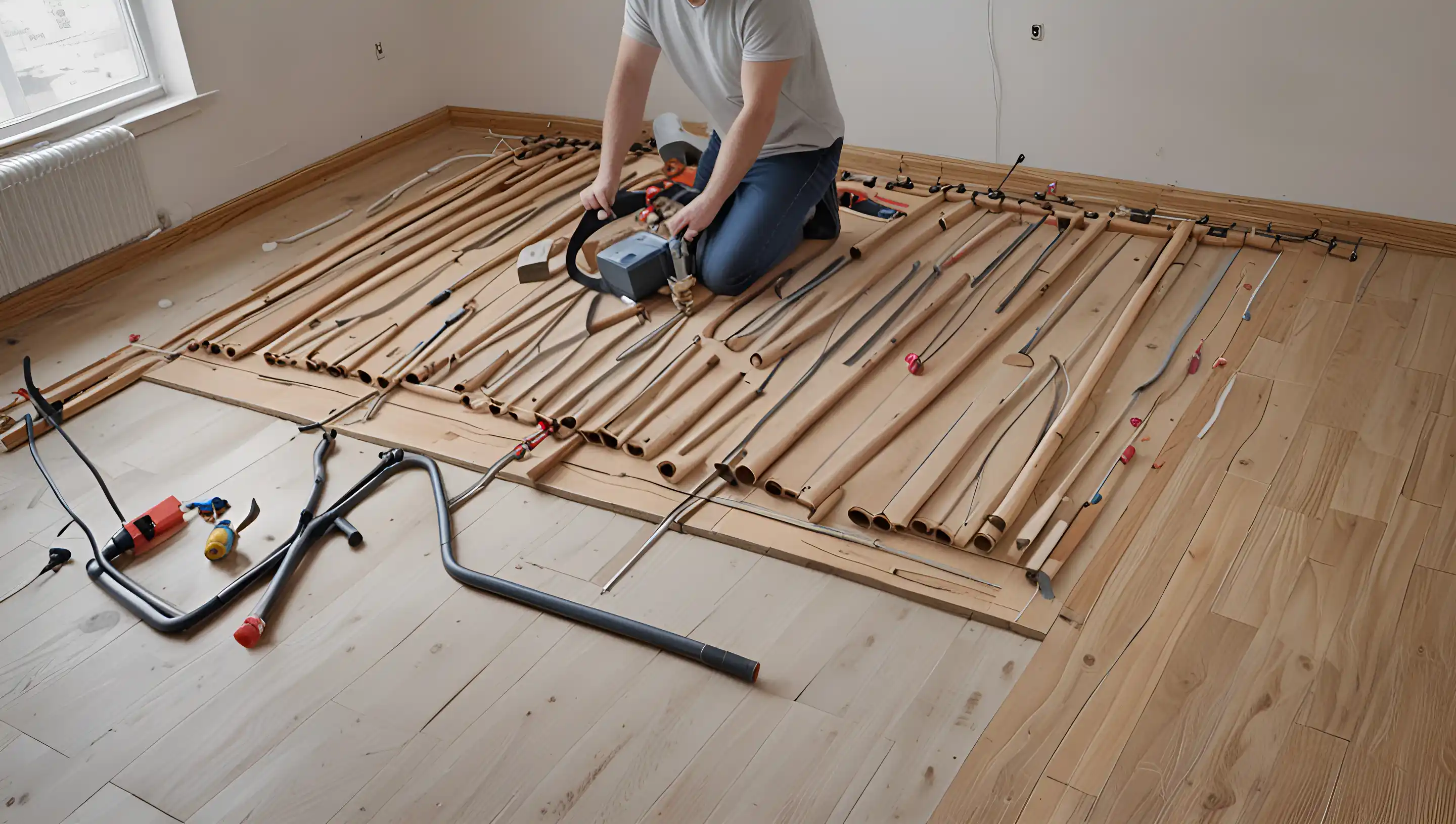 Installation d'un chauffage au sol