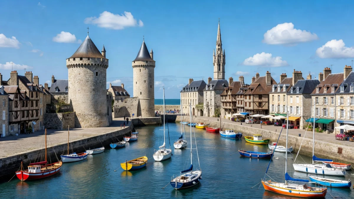 Vue du vieux port de La Rochelle avec ses tours médiévales emblématiques