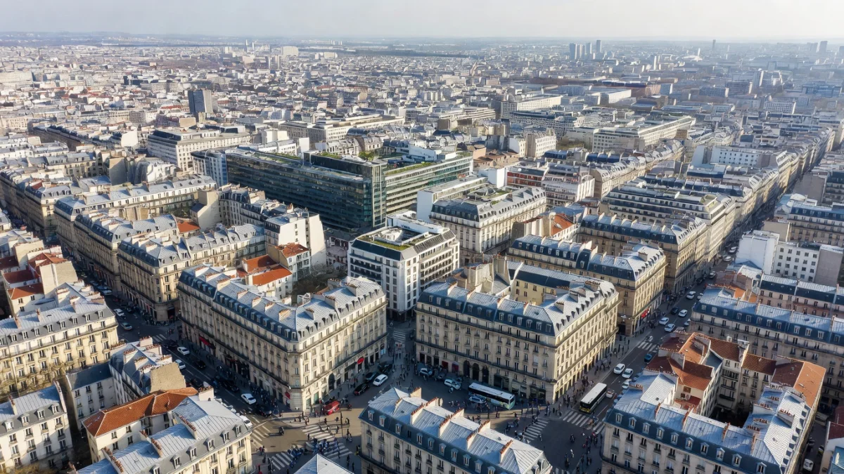 Vue aérienne de Lille, capitale du département du Nord, le plus peuplé de France