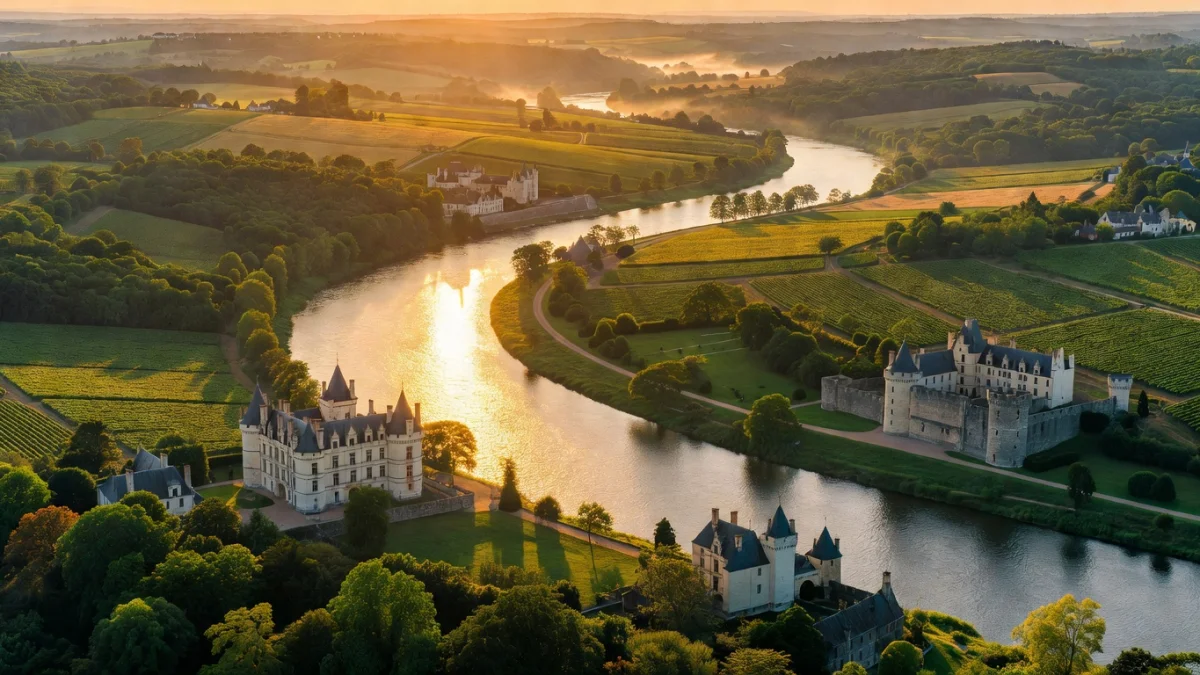 La Loire, plus long fleuve de France, vue depuis ses rives verdoyantes