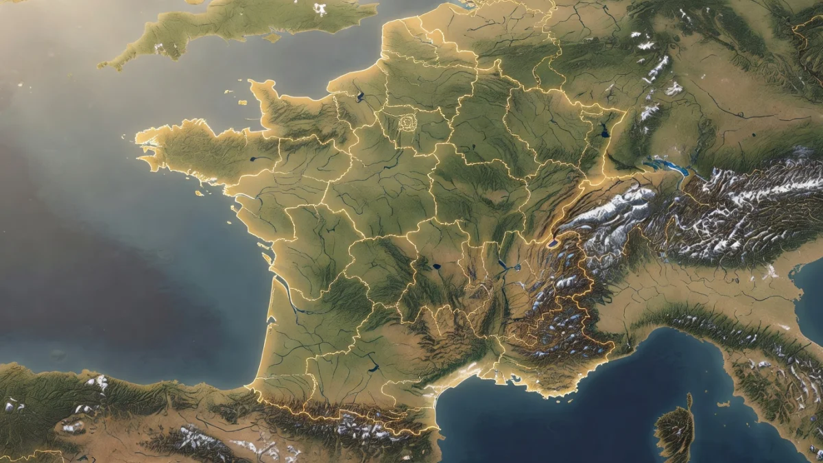 Carte des régions françaises métropolitaines et d'outre-mer