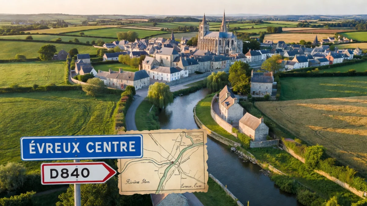 Carte du département de l'Eure avec ses codes postaux en 27