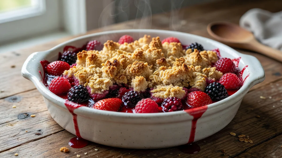 Recette crumble aux fruits rouges