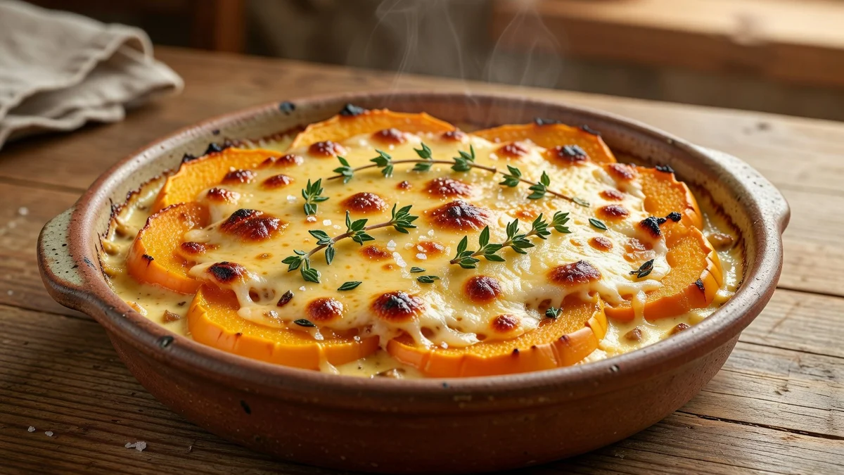 Gratin de butternut doré au four