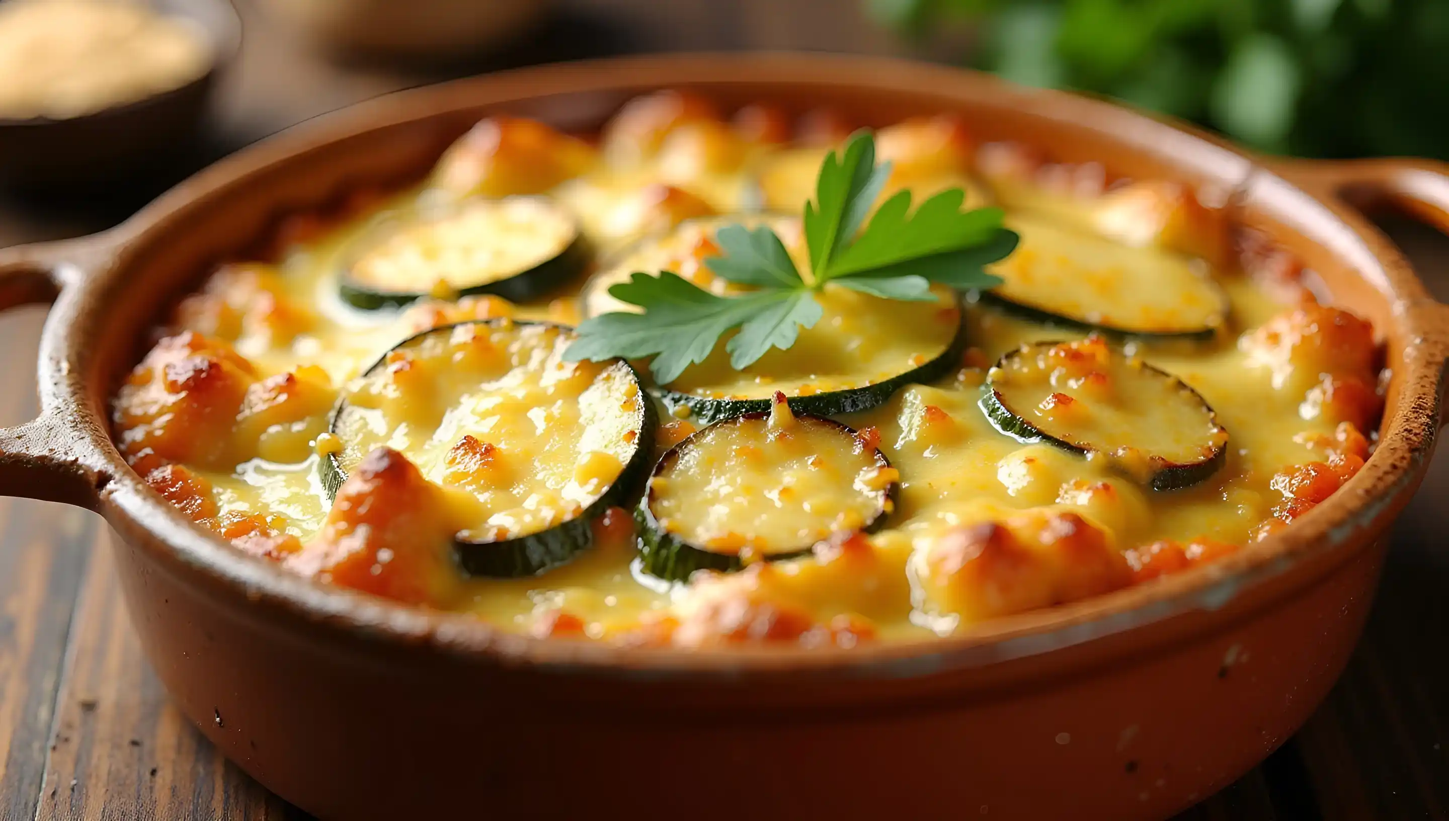 Gratin de courgettes doré au four