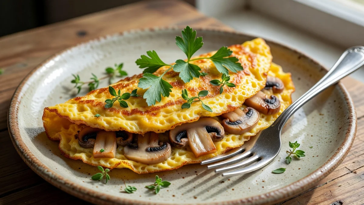 Omelette aux champignons