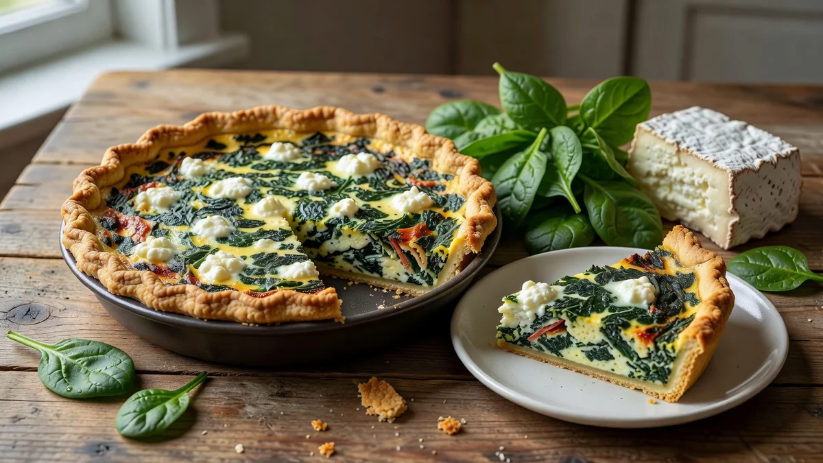 Recette quiche épinards chèvre - Facile et rapide