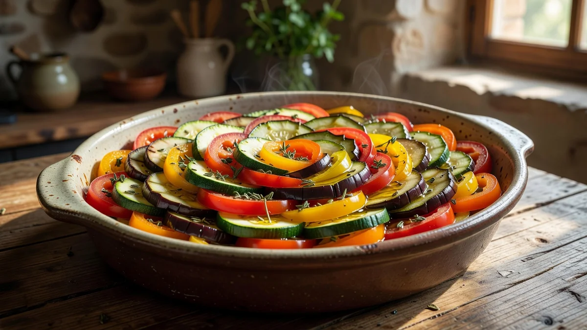 Ratatouille maison dans une cocotte en fonte