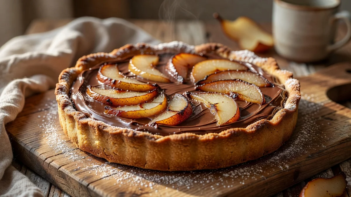 Recette : Tarte chocolat-poire (express & gourmande)