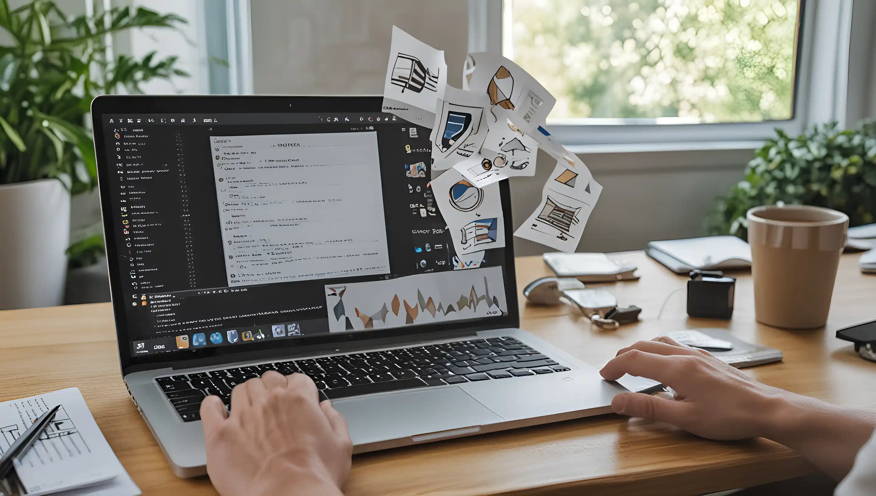 Icône représentant la compression d'un fichier PDF