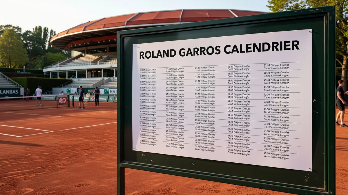Roland-Garros - calendrier et tableau 2025