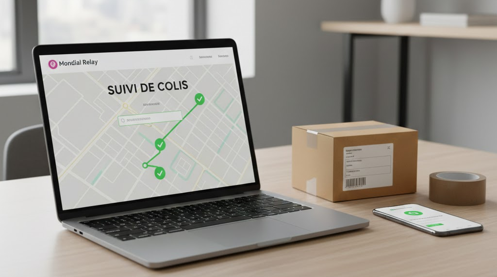 Illustration du suivi d'un colis Mondial Relay