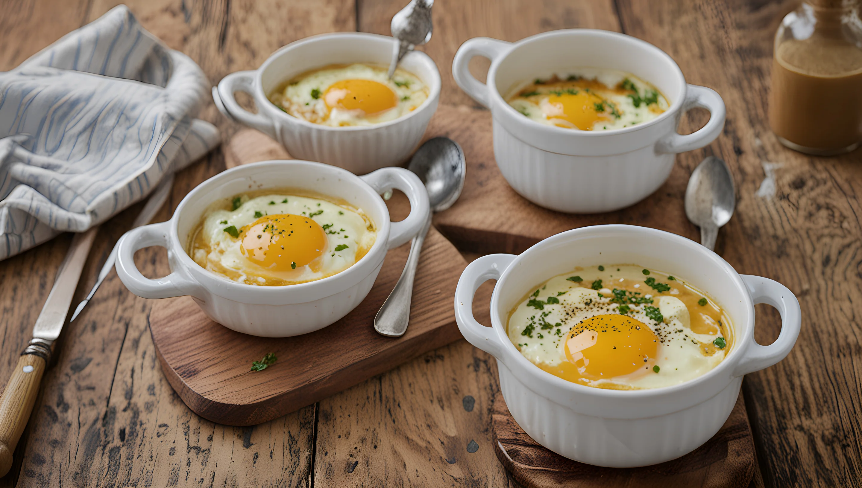 Oeuf cocotte dans un ramequin