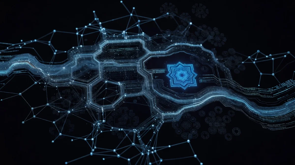Illustration du watermarking IA : une empreinte numérique invisible intégrée dans un contenu généré par intelligence artificielle
